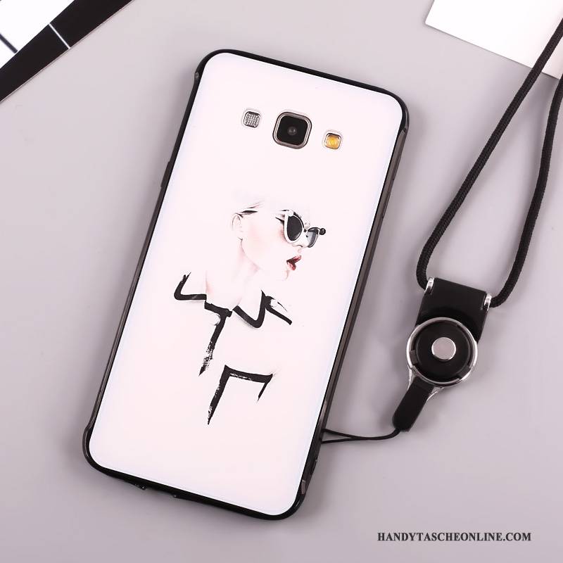 Hülle Samsung Galaxy A8 Karikatur Nette Handyhüllen, Case Samsung Galaxy A8 Silikon Anti-sturz Rot