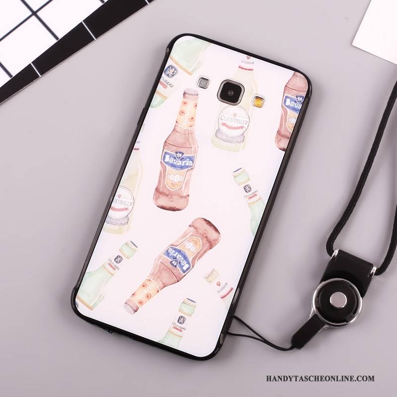 Hülle Samsung Galaxy A8 Karikatur Nette Handyhüllen, Case Samsung Galaxy A8 Silikon Anti-sturz Rot