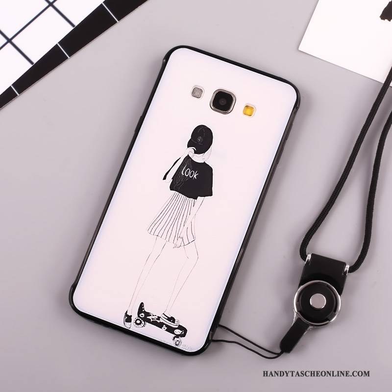 Hülle Samsung Galaxy A8 Karikatur Nette Handyhüllen, Case Samsung Galaxy A8 Silikon Anti-sturz Rot