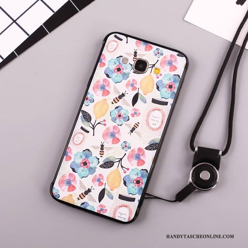 Hülle Samsung Galaxy A8 Karikatur Nette Handyhüllen, Case Samsung Galaxy A8 Silikon Anti-sturz Rot