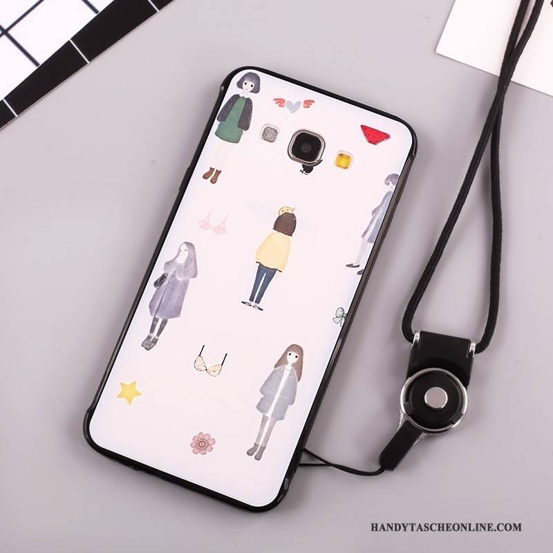 Hülle Samsung Galaxy A8 Karikatur Nette Handyhüllen, Case Samsung Galaxy A8 Silikon Anti-sturz Rot