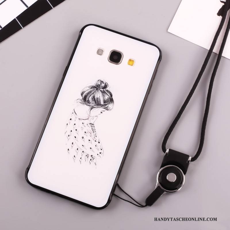 Hülle Samsung Galaxy A8 Karikatur Nette Handyhüllen, Case Samsung Galaxy A8 Silikon Anti-sturz Rot