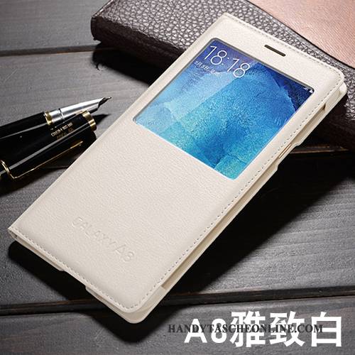 Hülle Samsung Galaxy A8 Lederhülle Grün Handyhüllen, Case Samsung Galaxy A8 Schutz Lichtfarbe