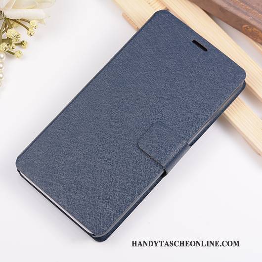 Hülle Samsung Galaxy A8 Lederhülle Hellblau Handyhüllen, Case Samsung Galaxy A8 Folio