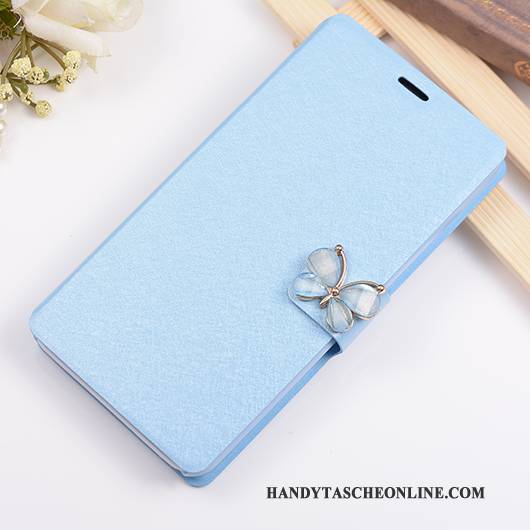 Hülle Samsung Galaxy A8 Lederhülle Hellblau Handyhüllen, Case Samsung Galaxy A8 Folio