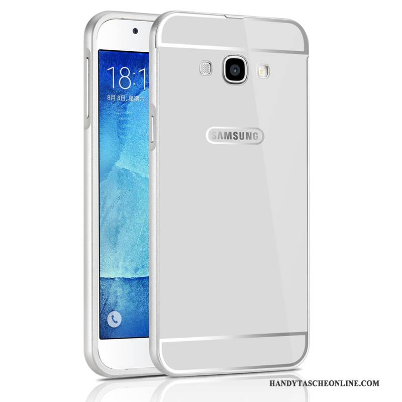 Hülle Samsung Galaxy A8 Metall Silber Grenze, Case Samsung Galaxy A8 Anti-sturz Handyhüllen