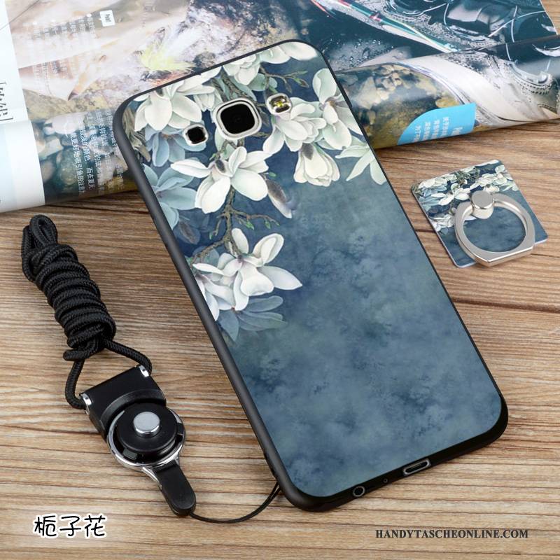 Hülle Samsung Galaxy A8 Schutz Nubuck Europa, Case Samsung Galaxy A8 Weiche Schwarz Handyhüllen