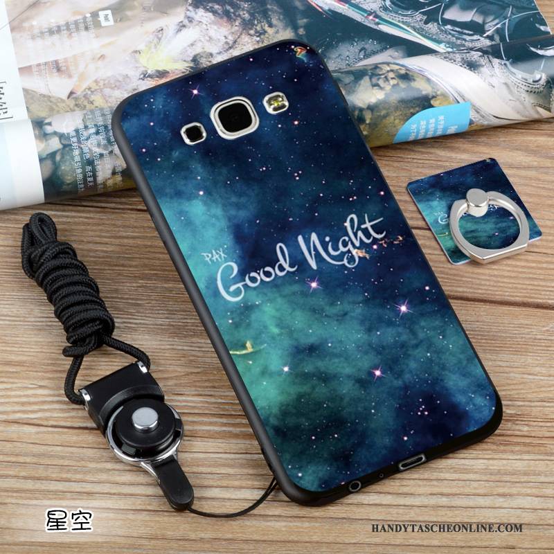 Hülle Samsung Galaxy A8 Schutz Nubuck Europa, Case Samsung Galaxy A8 Weiche Schwarz Handyhüllen