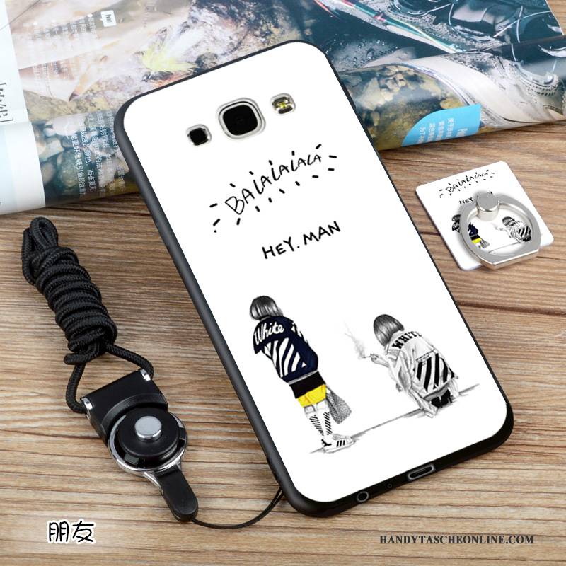 Hülle Samsung Galaxy A8 Schutz Nubuck Europa, Case Samsung Galaxy A8 Weiche Schwarz Handyhüllen