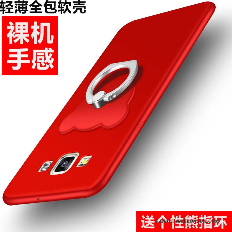 Hülle Samsung Galaxy A8 Schutz Trend Rot, Case Samsung Galaxy A8 Taschen Nubuck Anti-sturz