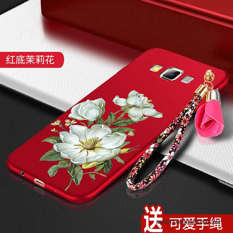 Hülle Samsung Galaxy A8 Silikon Rot Nubuck, Case Samsung Galaxy A8 Weiche Anti-sturz Trend