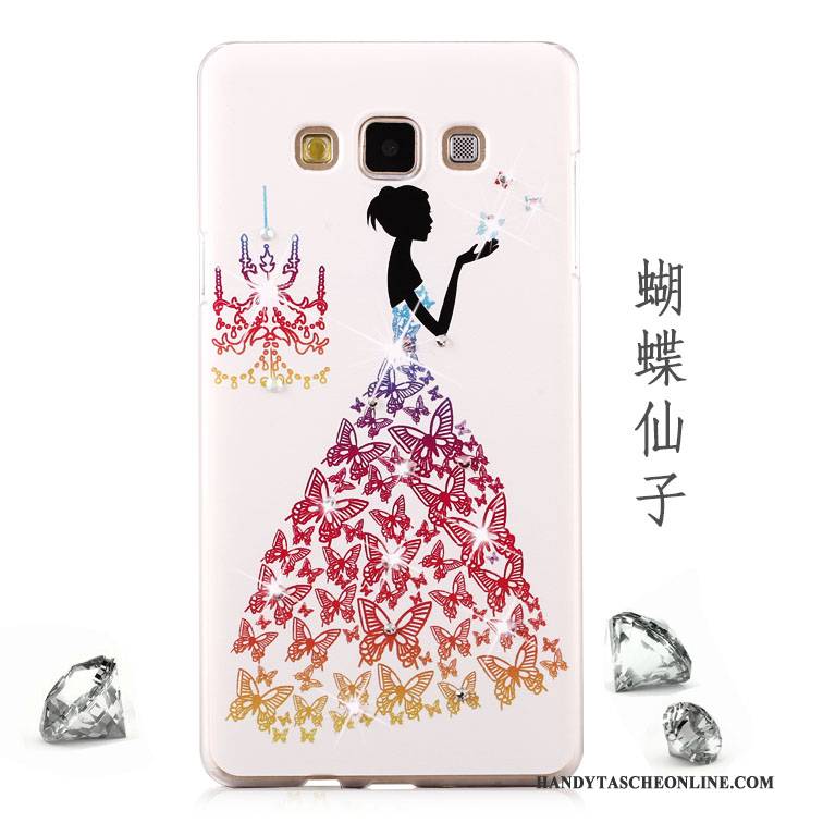 Hülle Samsung Galaxy A8 Strass Lila Handyhüllen, Case Samsung Galaxy A8 Schutz Schwer Mesh