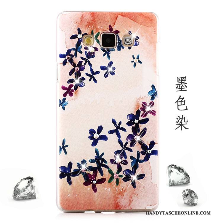 Hülle Samsung Galaxy A8 Strass Lila Handyhüllen, Case Samsung Galaxy A8 Schutz Schwer Mesh