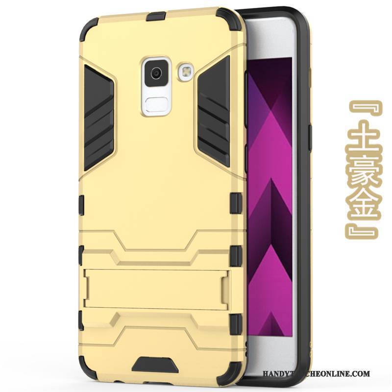 Hülle Samsung Galaxy A8+ Taschen Handyhüllen Anti-sturz, Case Samsung Galaxy A8+ Schutz Gold