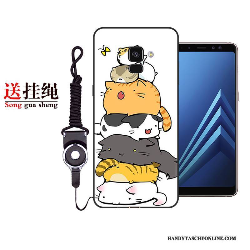 Hülle Samsung Galaxy A8+ Taschen Handyhüllen Persönlichkeit, Case Samsung Galaxy A8+ Schutz Anti-sturz Schwarz