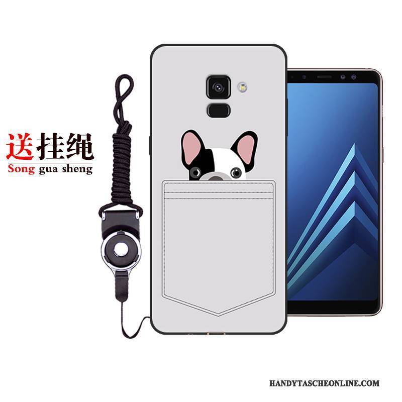 Hülle Samsung Galaxy A8+ Taschen Handyhüllen Persönlichkeit, Case Samsung Galaxy A8+ Schutz Anti-sturz Schwarz