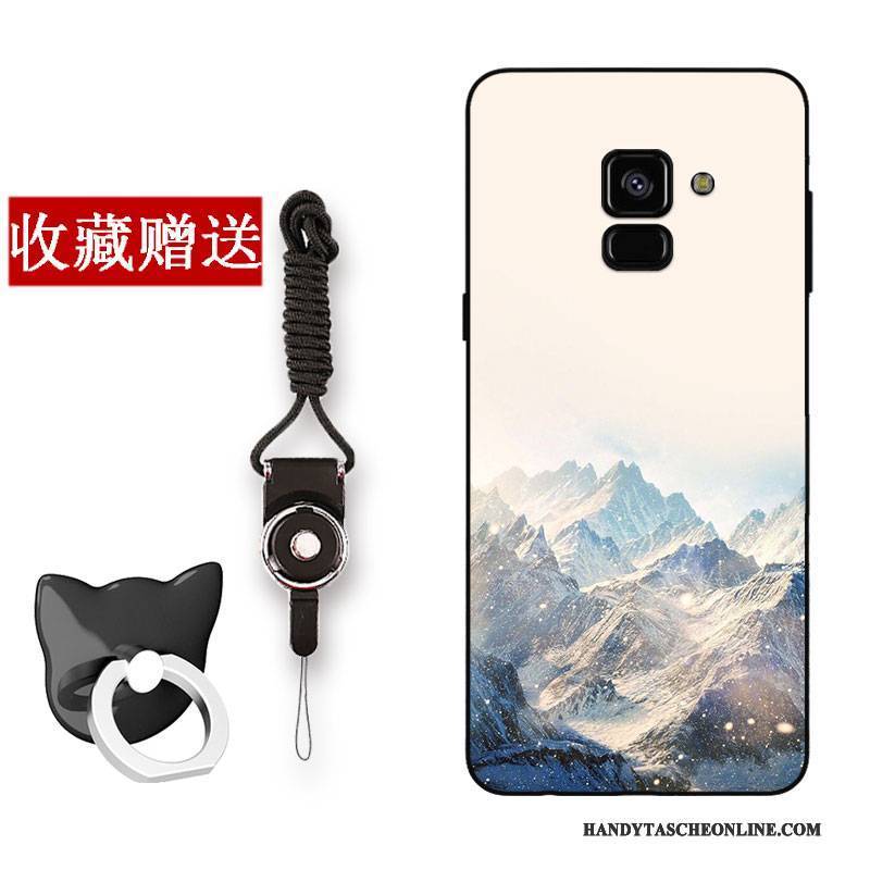 Hülle Samsung Galaxy A8+ Weiche Anti-sturz Grau, Case Samsung Galaxy A8+ Taschen Wind Persönlichkeit