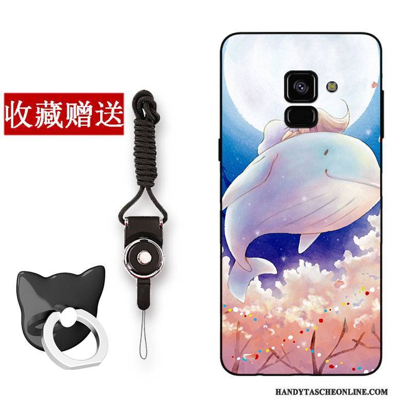 Hülle Samsung Galaxy A8+ Weiche Anti-sturz Grau, Case Samsung Galaxy A8+ Taschen Wind Persönlichkeit