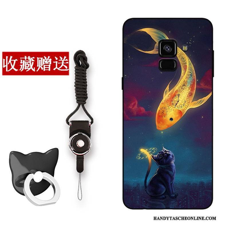 Hülle Samsung Galaxy A8+ Weiche Anti-sturz Grau, Case Samsung Galaxy A8+ Taschen Wind Persönlichkeit