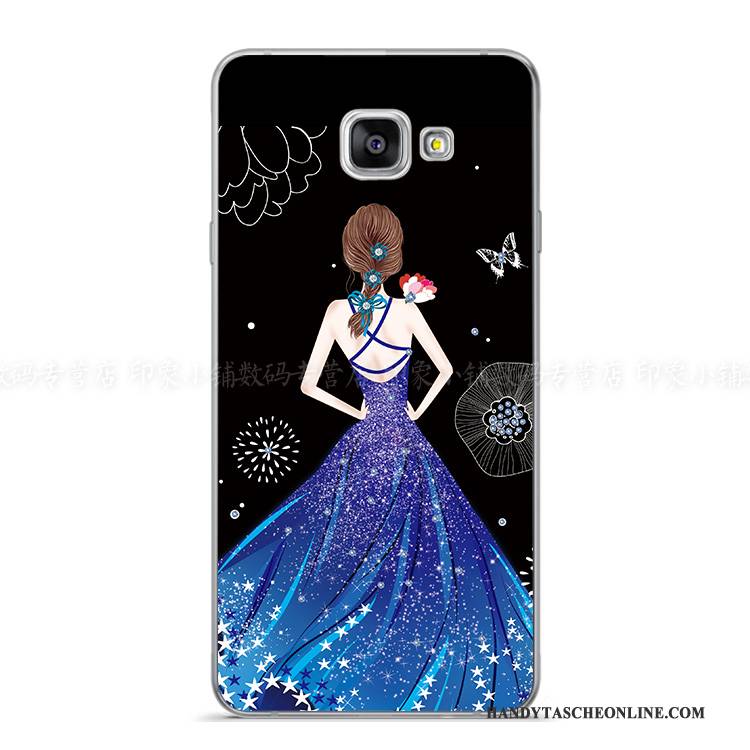 Hülle Samsung Galaxy A8 Weiche Handbemalte Dünne, Case Samsung Galaxy A8 Kreativ Lila Handyhüllen