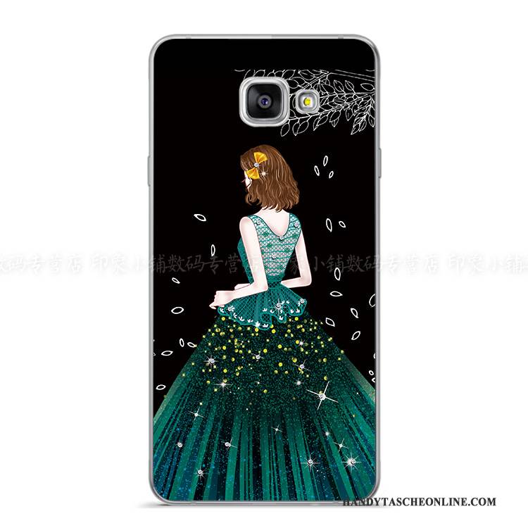 Hülle Samsung Galaxy A8 Weiche Handbemalte Dünne, Case Samsung Galaxy A8 Kreativ Lila Handyhüllen