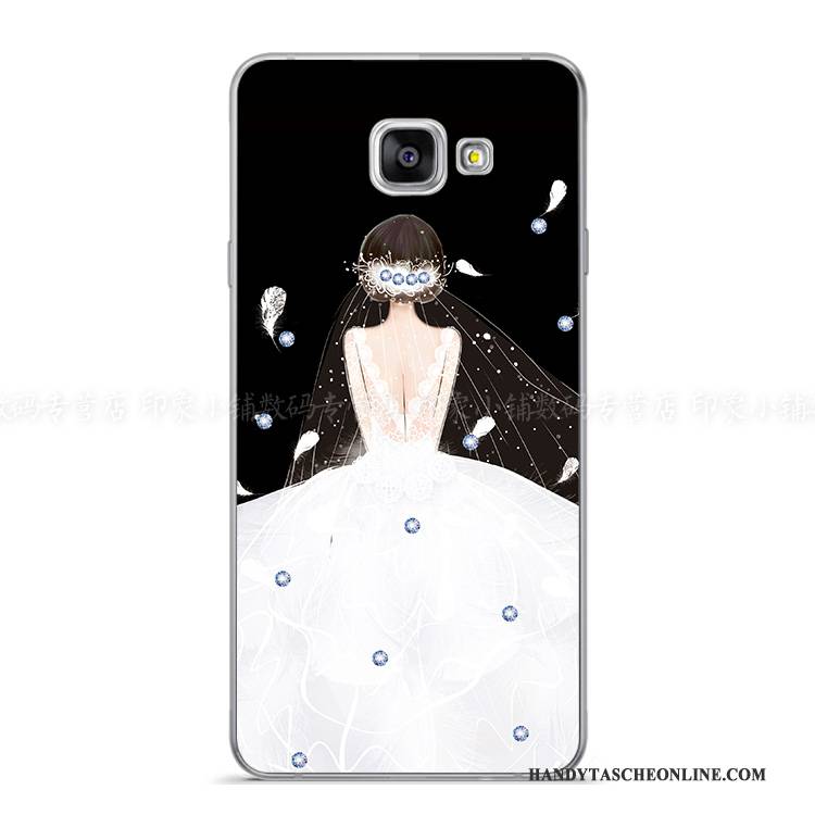 Hülle Samsung Galaxy A8 Weiche Handbemalte Dünne, Case Samsung Galaxy A8 Kreativ Lila Handyhüllen