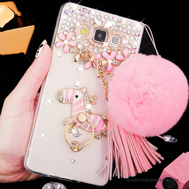 Hülle Samsung Galaxy A8 Weiche Nubuck Schwer, Case Samsung Galaxy A8 Strass Handyhüllen Transparent