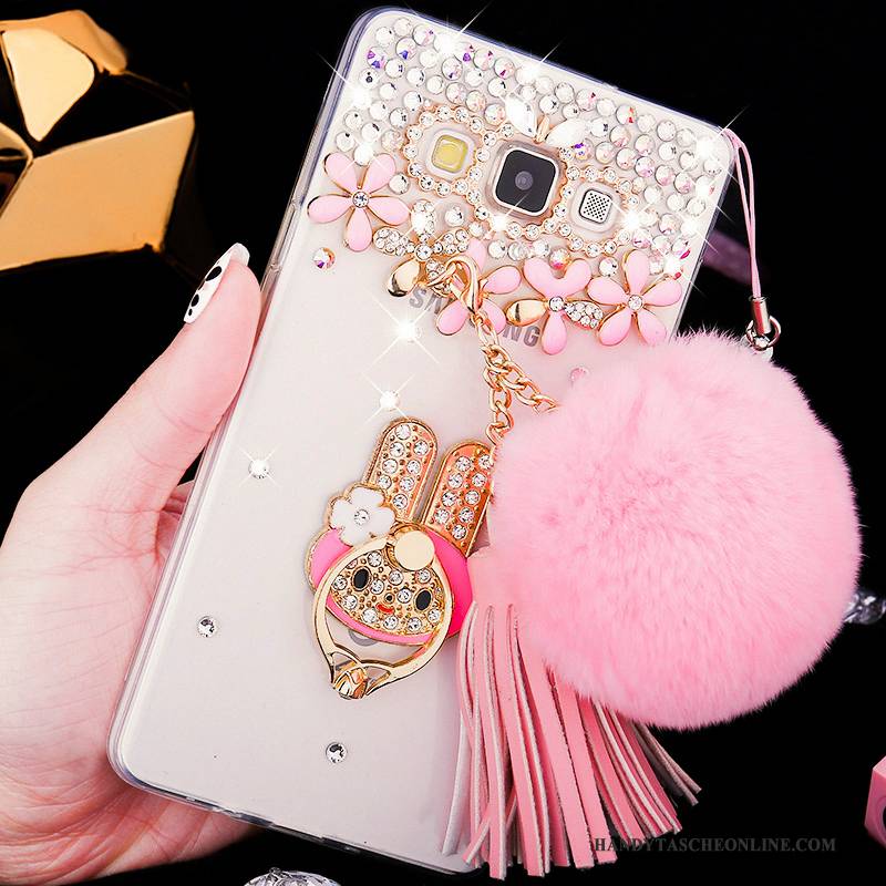 Hülle Samsung Galaxy A8 Weiche Nubuck Schwer, Case Samsung Galaxy A8 Strass Handyhüllen Transparent