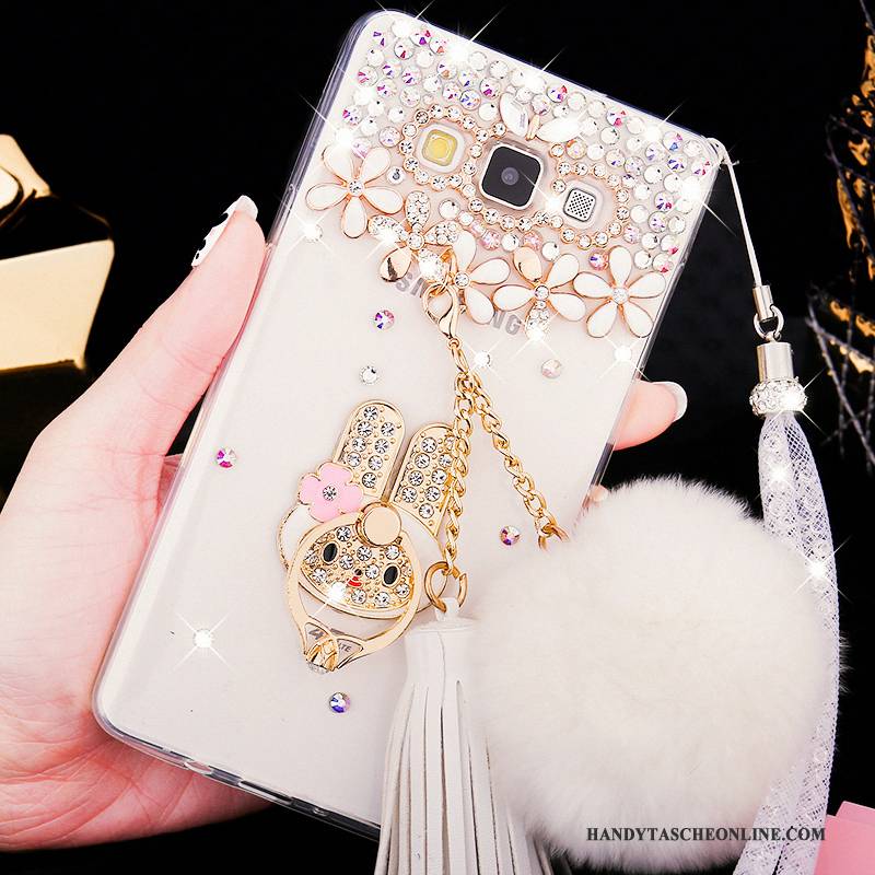 Hülle Samsung Galaxy A8 Weiche Nubuck Schwer, Case Samsung Galaxy A8 Strass Handyhüllen Transparent