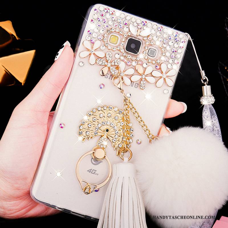 Hülle Samsung Galaxy A8 Weiche Nubuck Schwer, Case Samsung Galaxy A8 Strass Handyhüllen Transparent