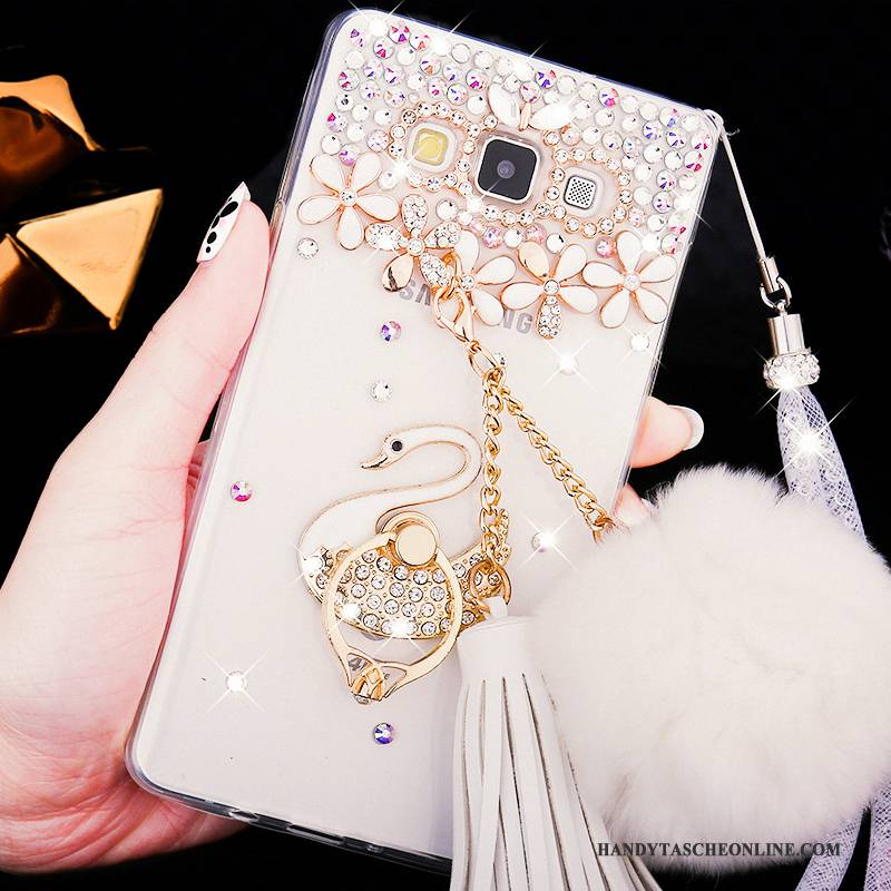 Hülle Samsung Galaxy A8 Weiche Nubuck Schwer, Case Samsung Galaxy A8 Strass Handyhüllen Transparent