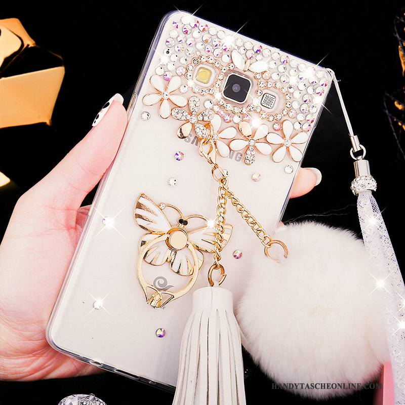 Hülle Samsung Galaxy A8 Weiche Nubuck Schwer, Case Samsung Galaxy A8 Strass Handyhüllen Transparent