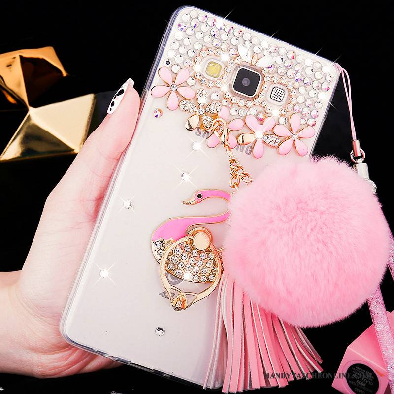 Hülle Samsung Galaxy A8 Weiche Nubuck Schwer, Case Samsung Galaxy A8 Strass Handyhüllen Transparent