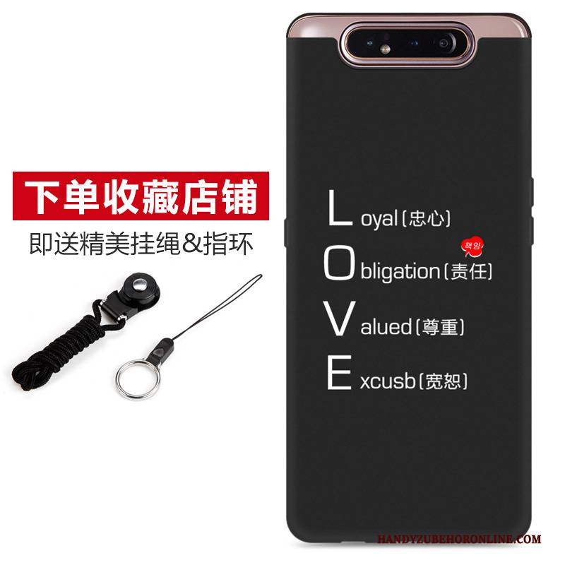 Hülle Samsung Galaxy A80 Silikon Schwarz Nubuck, Case Samsung Galaxy A80 Schutz Nette Handyhüllen