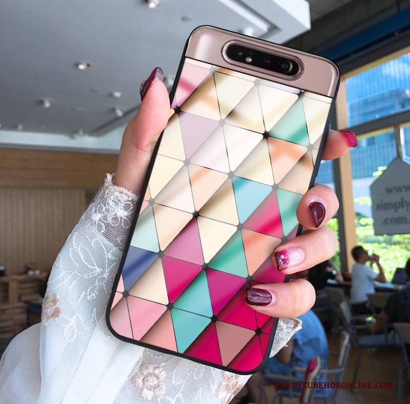 Hülle Samsung Galaxy A80 Weiche Grün Licht, Case Samsung Galaxy A80 Silikon Wind Glas