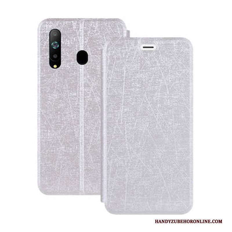 Hülle Samsung Galaxy A8s Folio Magnetschließe Handyhüllen, Case Samsung Galaxy A8s Lederhülle Weiß