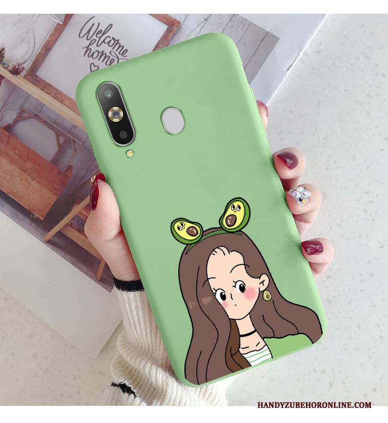 Hülle Samsung Galaxy A8s Karikatur Anti-sturz Einfach, Case Samsung Galaxy A8s Taschen Grün Kuh