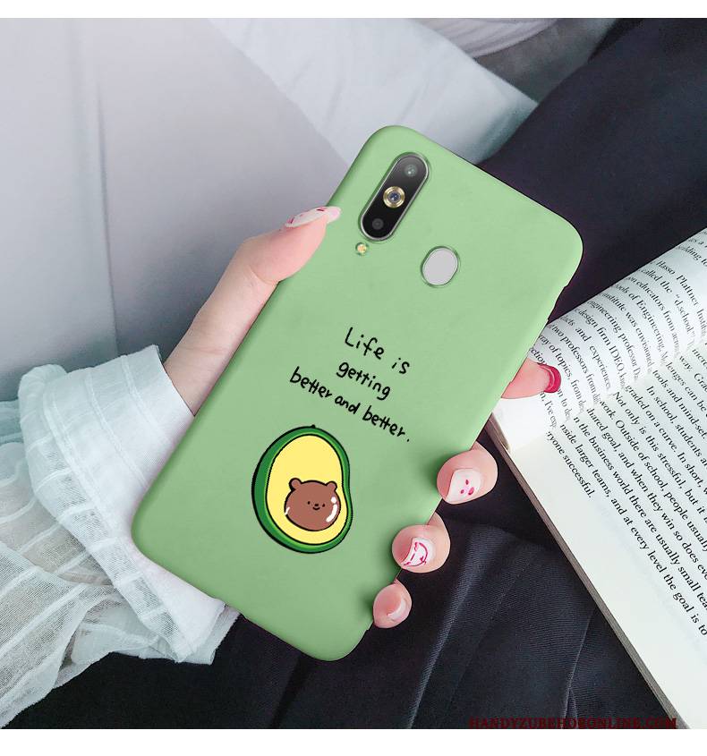 Hülle Samsung Galaxy A8s Karikatur Anti-sturz Einfach, Case Samsung Galaxy A8s Taschen Grün Kuh