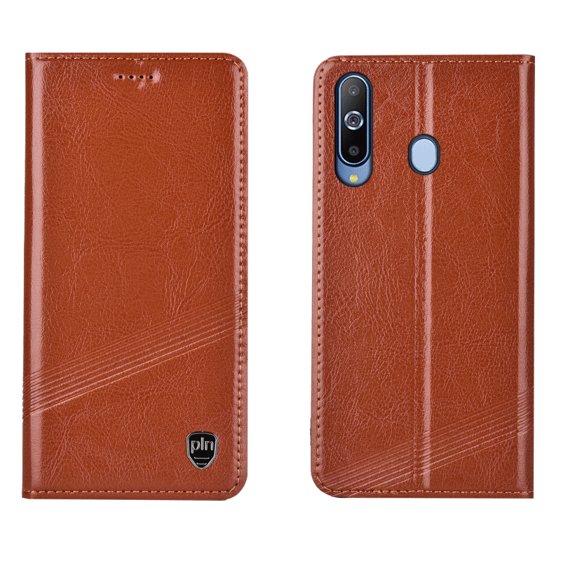 Hülle Samsung Galaxy A8s Leder Rot Handyhüllen, Case Samsung Galaxy A8s Taschen Anti-sturz