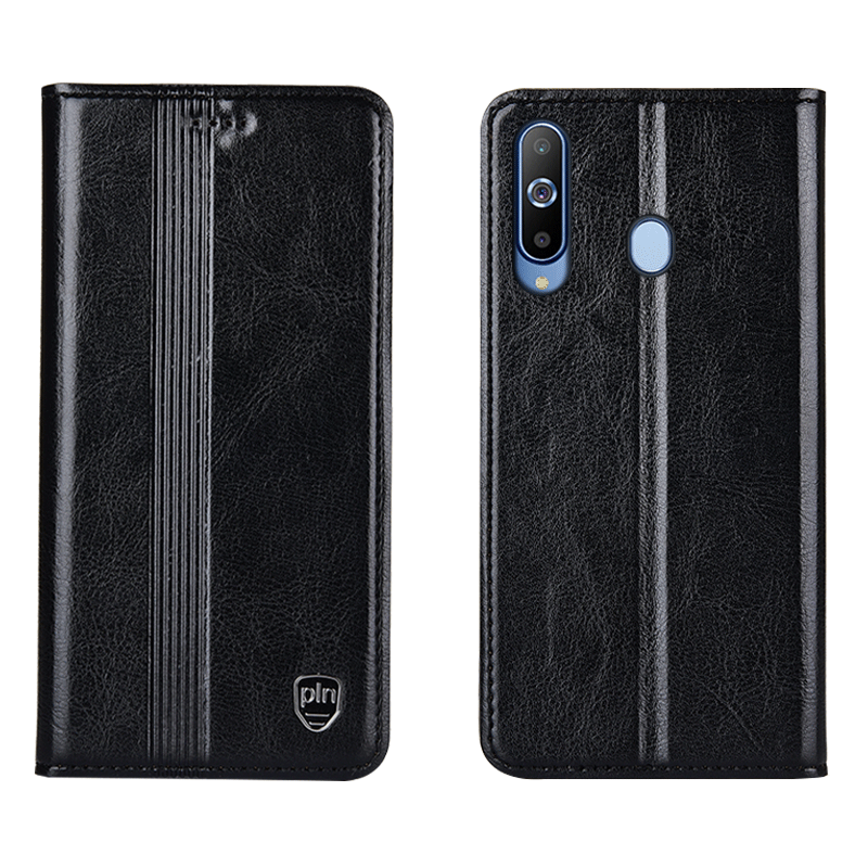 Hülle Samsung Galaxy A8s Lederhülle Anti-sturz Schwarz, Case Samsung Galaxy A8s Taschen Handyhüllen