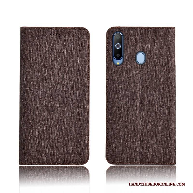 Hülle Samsung Galaxy A8s Lederhülle Handyhüllen Baumwolle Und Leinen, Case Samsung Galaxy A8s Taschen Neu Anti-sturz