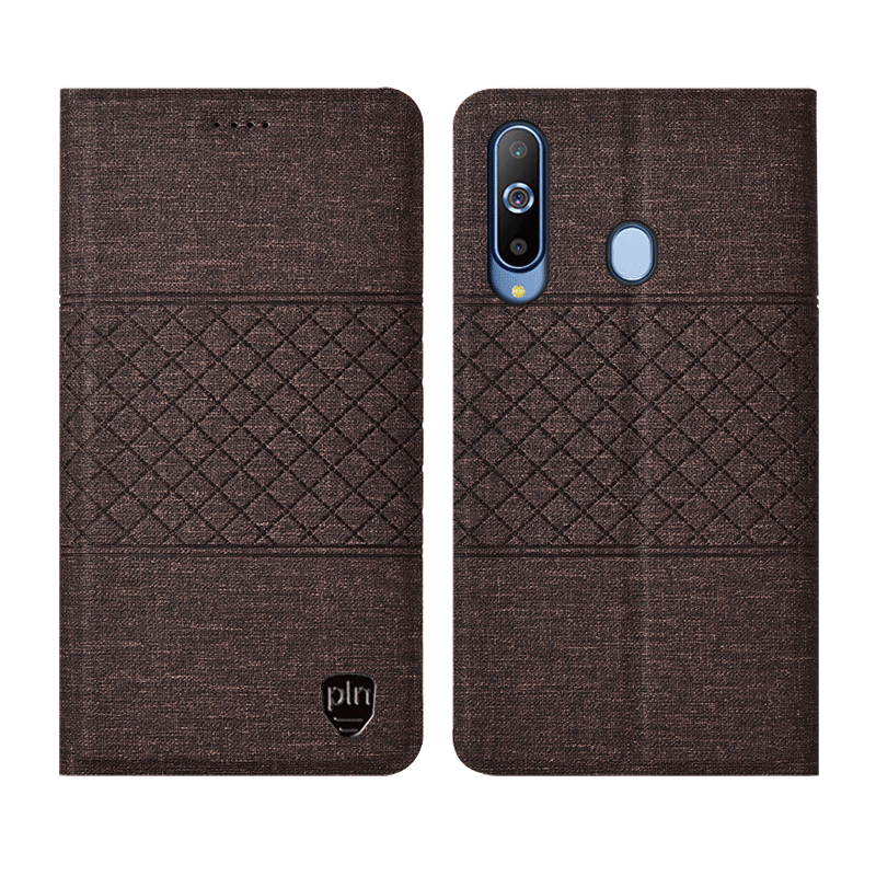 Hülle Samsung Galaxy A8s Lederhülle Mesh Handyhüllen, Case Samsung Galaxy A8s Taschen Blau Anti-sturz