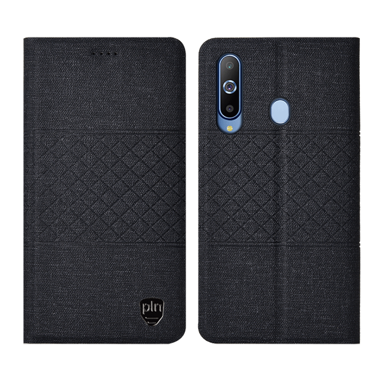 Hülle Samsung Galaxy A8s Lederhülle Mesh Handyhüllen, Case Samsung Galaxy A8s Taschen Blau Anti-sturz