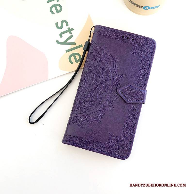 Hülle Samsung Galaxy A8s Schutz Muster Dunkel, Case Samsung Galaxy A8s Taschen Anti-sturz Lila