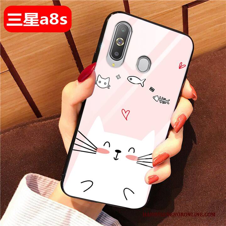 Hülle Samsung Galaxy A8s Schutz Nette Schwer, Case Samsung Galaxy A8s Taschen Handyhüllen Rosa