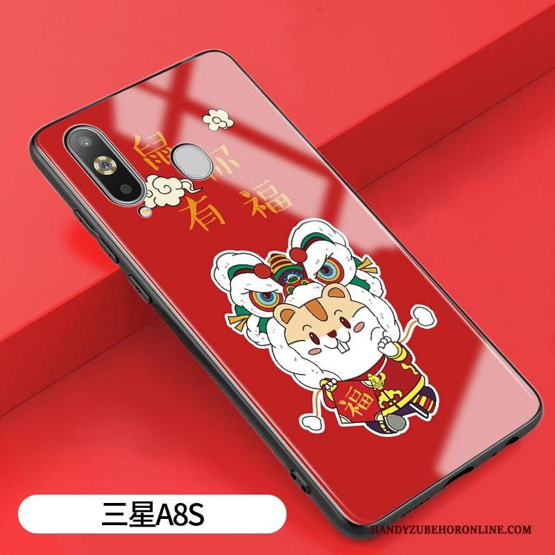 Hülle Samsung Galaxy A8s Silikon Chinesische Art Ratte, Case Samsung Galaxy A8s Schutz Liebhaber Anti-sturz