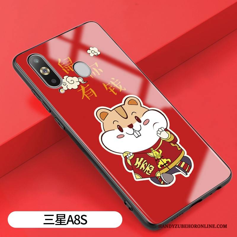 Hülle Samsung Galaxy A8s Silikon Chinesische Art Ratte, Case Samsung Galaxy A8s Schutz Liebhaber Anti-sturz