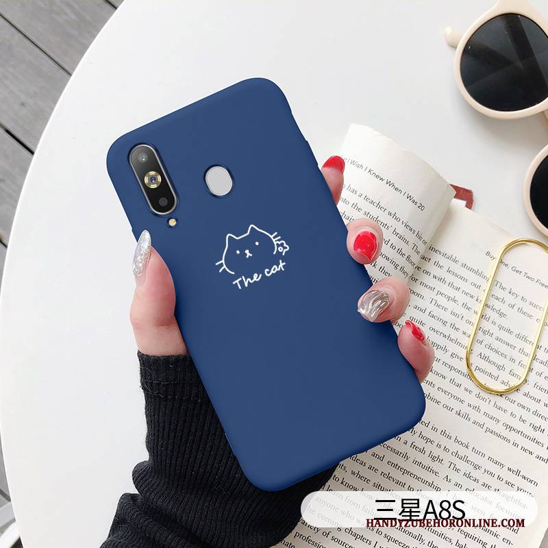 Hülle Samsung Galaxy A8s Silikon Einfach Liebhaber, Case Samsung Galaxy A8s Mode Wind Netto Rot