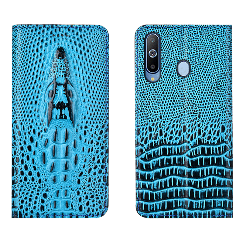 Hülle Samsung Galaxy A8s Taschen Anti-sturz Handyhüllen, Case Samsung Galaxy A8s Lederhülle Gelb