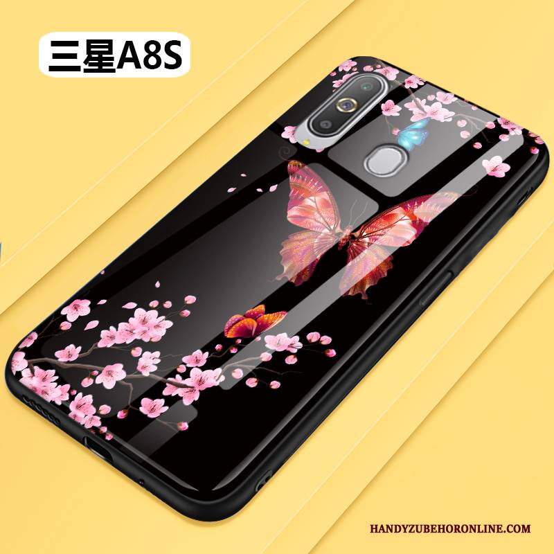 Hülle Samsung Galaxy A8s Taschen Einfach Persönlichkeit, Case Samsung Galaxy A8s Silikon Blumen Anti-sturz